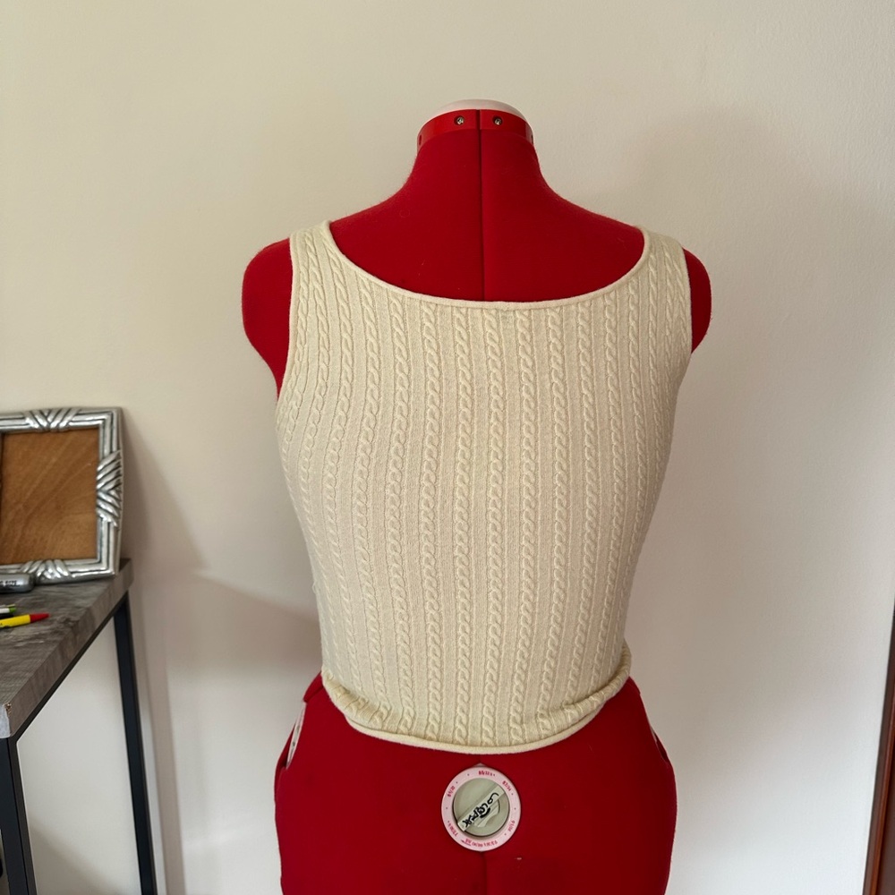 Armani Collezioni Cream Knit Top - Picture 3 of 10